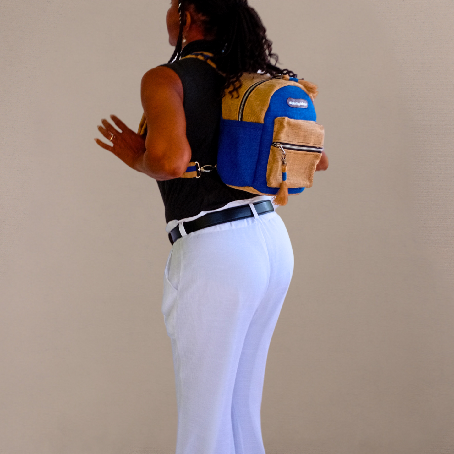 Two-Tone Mini-Backpack, Royal Blue