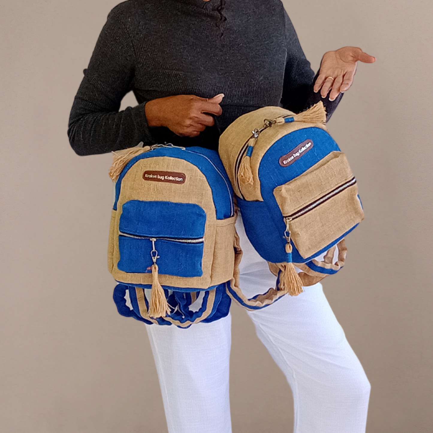 Two-Tone Mini-Backpack, Royal Blue