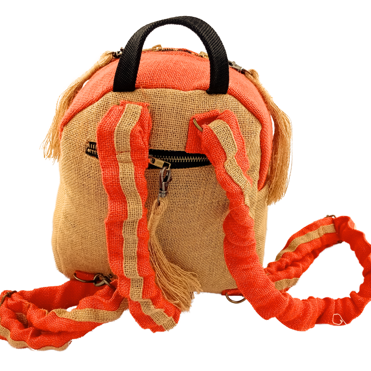 Two-Tone Mini-Backpack, Burnt Orange