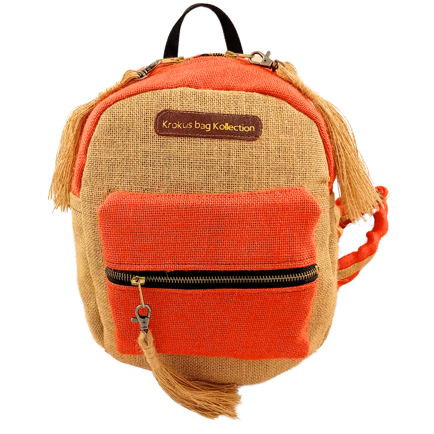 Two-Tone Mini-Backpack, Burnt Orange