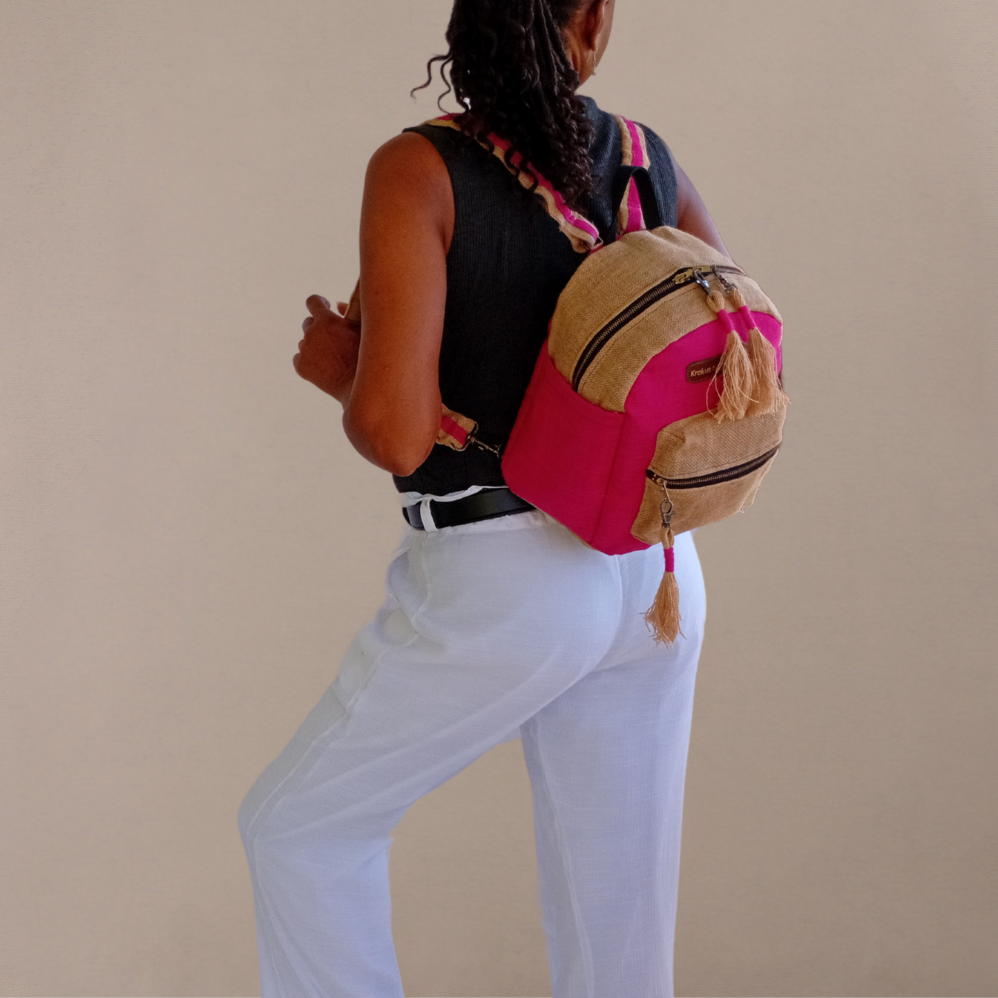 Two-Tone, Mini-Backpack, Rose Pink