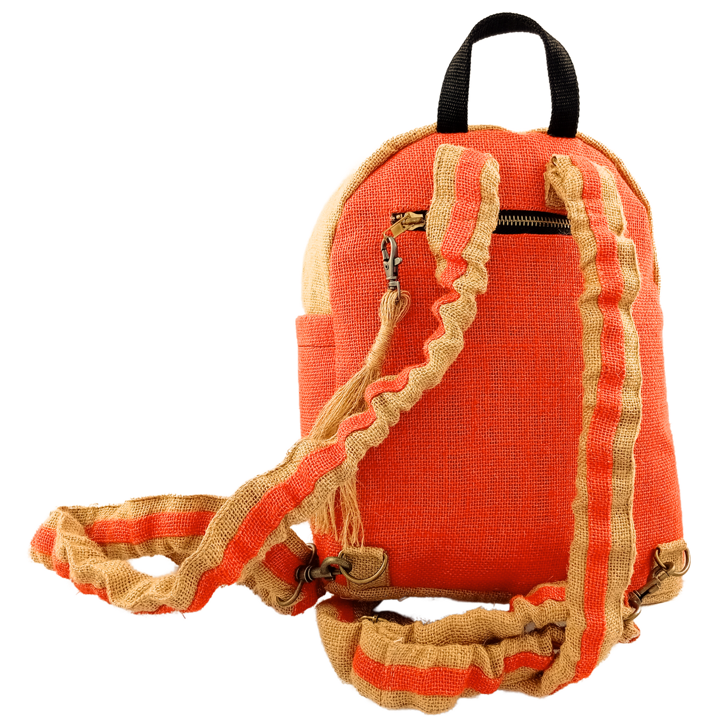 Two-Tone Mini-Backpack, Burnt Orange