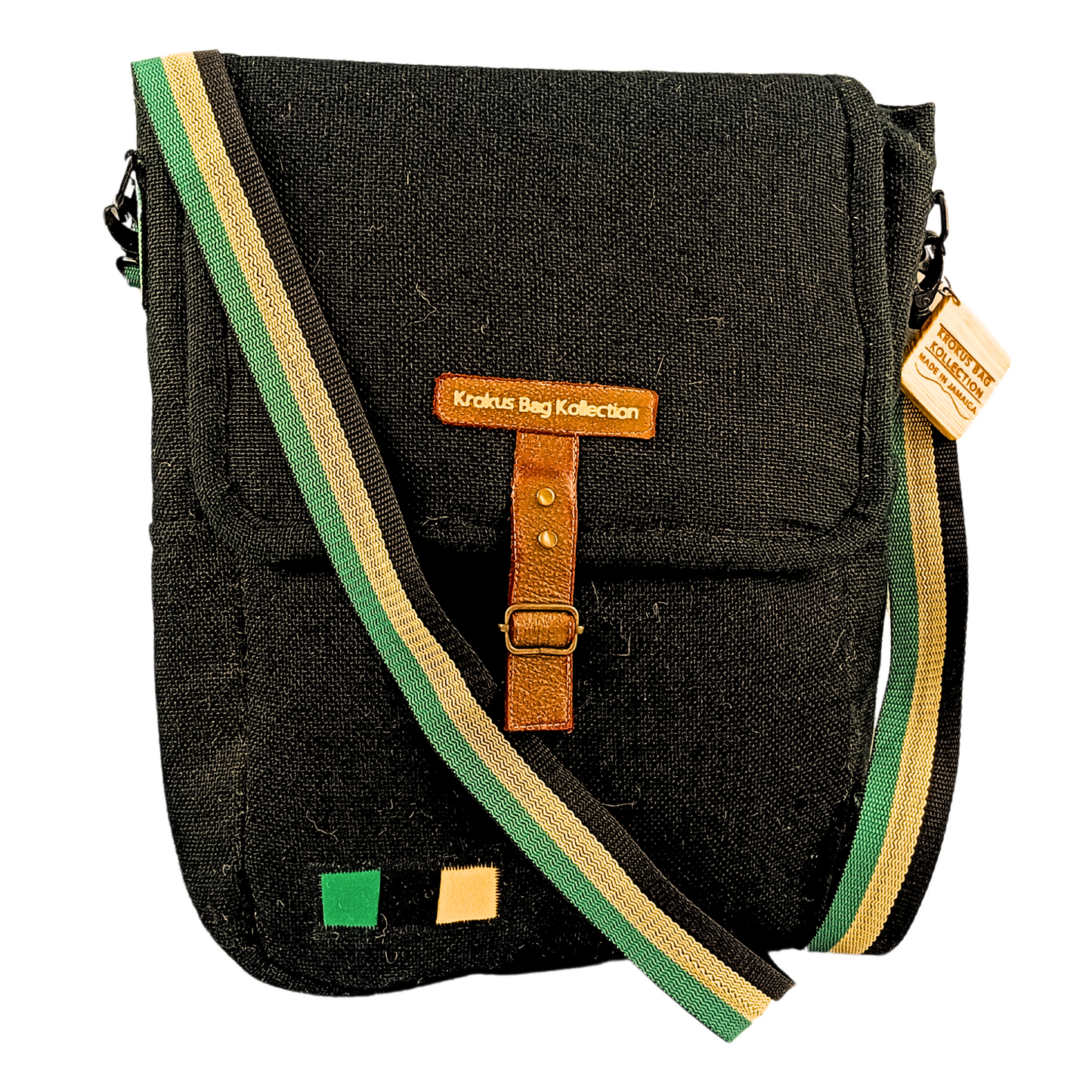 Black-Gold-Green Inspired Messenger Bag