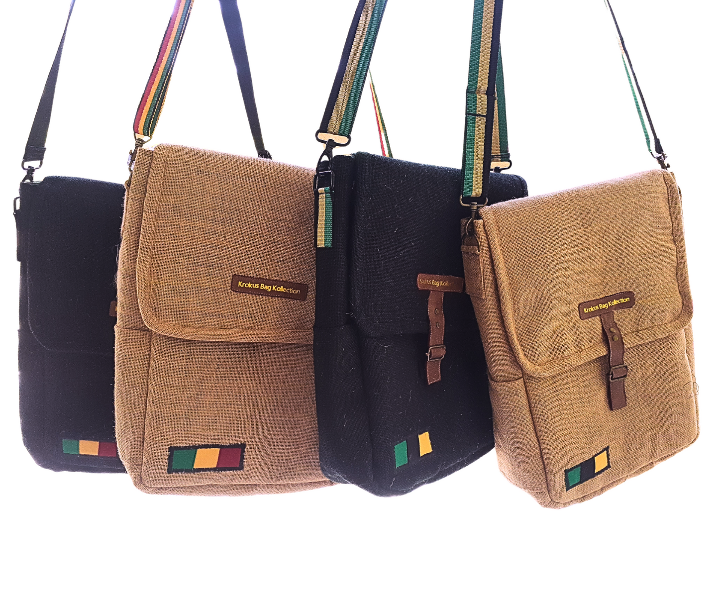 Black-Gold-Green Inspired Messenger Bag