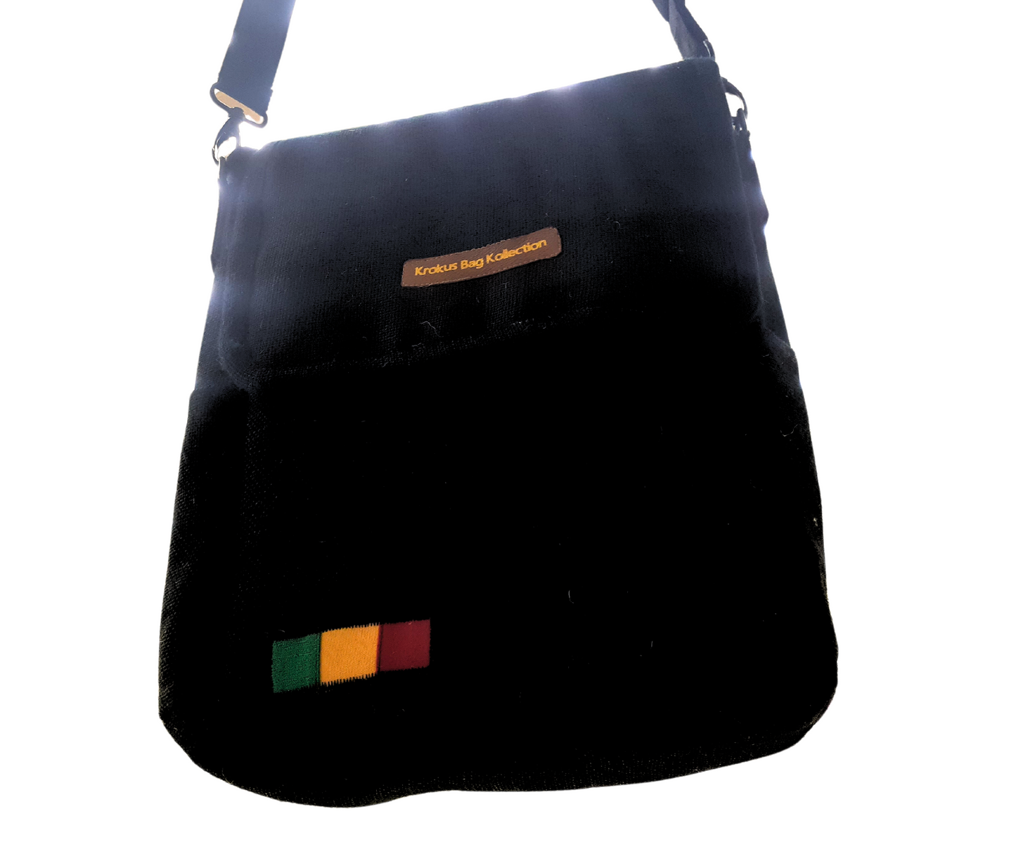 Rasta Inspired Handmade Jute/Burlap Messenger Bag